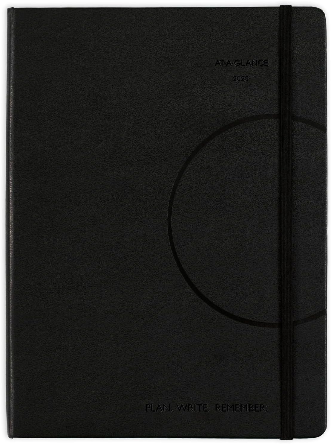 AT-A-GLANCE 2025 Appointment Book Planner, Weekly & Monthly, 7-1/2" x 10", Large, Plan.Write.Remember., Black (7069500525)