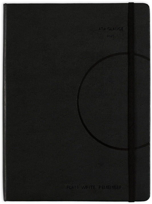 AT-A-GLANCE 2025 Appointment Book Planner, Weekly & Monthly, 7-1/2" x 10", Large, Plan.Write.Remember., Black (7069500525)