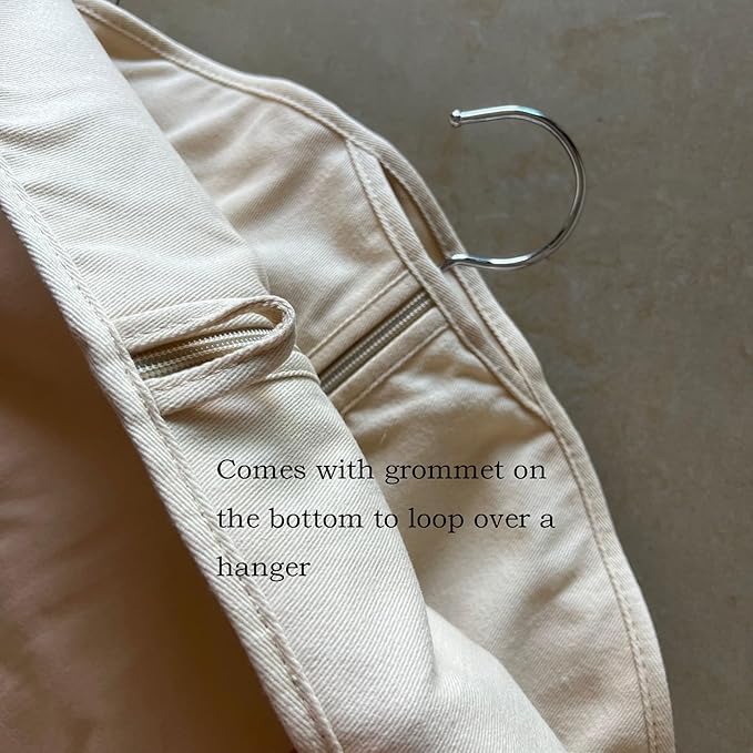 100% cotton canvas garment bags for closet storage and travel suit bags for clothes, coats, jackets, shirts, dresses suit garment cover for hanging clothes storage (24''x40'')