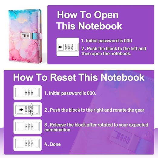 24 PCS Aesthetic School Supplies with Password Lock Notebook, Pen Case, Mechanical Pencils, Black Ink Gel Pens, Highlighters, Ballpoint Pens, Sticky Notes, Washi Tapes, Cute Stationery Essentials Set