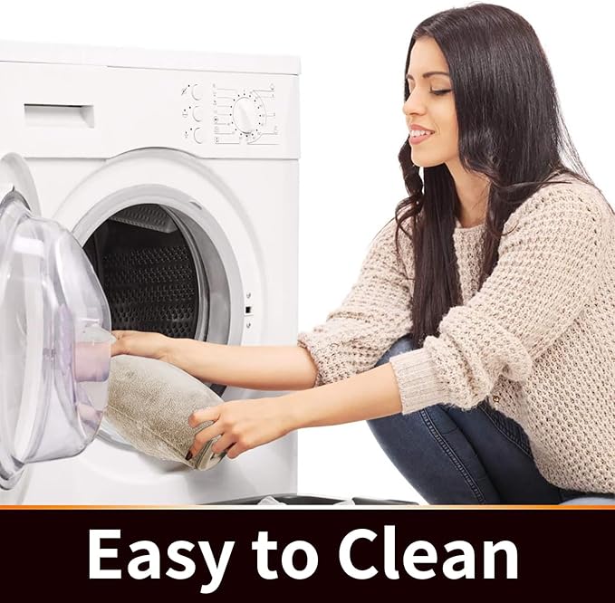 Yimobra Memory Foam Toilet Bath Mat U-Shaped, Soft and Comfortable, Super Water Absorption, Non-Slip, Thick, Machine Wash and Easier to Dry for Bathroom Commode Contour Rug, 24 X 24 Inches, Beige