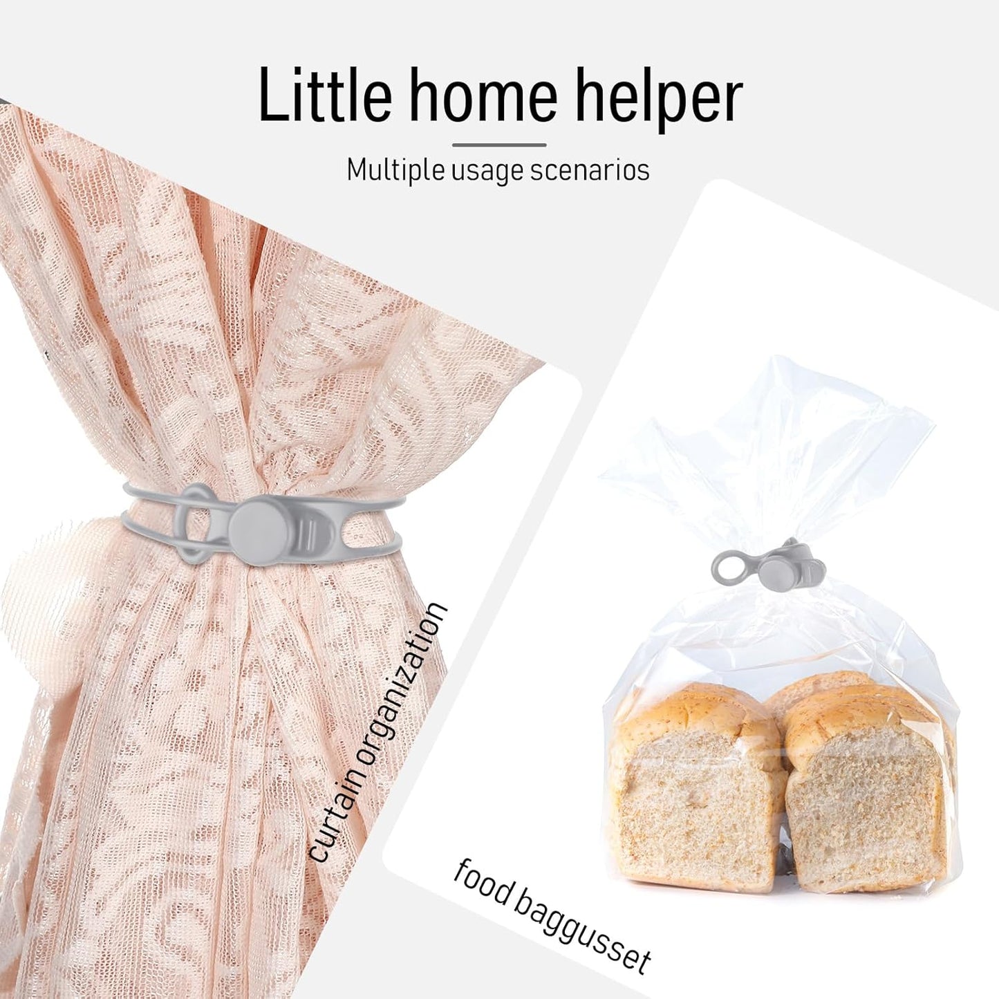 Nuanchu 40 Pcs Silicone Cable Ties Reusable Holder Adjustable Straps Multipurpose Charging Cable Organizer for Fastening Charging Cords Wires(7.1 Inch,Gray)