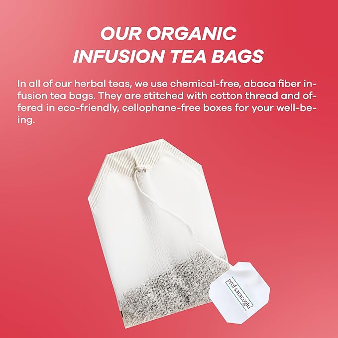 Prof Saracoglu Pro Tilya Mixed Herbal Tea - Detox & Digestive Support Herbal Tea, Raw Detox Organic Tea Blend, 20 Individual Tea Bags, Resealable Box & Metabolism Support Tea