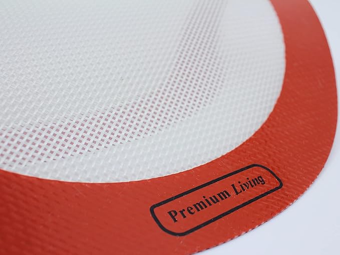 Round Silicone Baking mat for Cakes, Pastry, pies, 0.75 MM Thick, Reusable Baking Liner, Non-Stick, Easy Clean, Professional Grade (3, 8" Round)