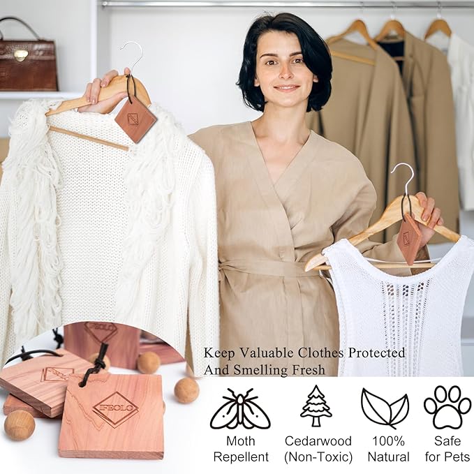 1PC Luxury 48'' Organic Cotton Garment Storage Bag | 4 Cedar Blocks for Fresh Smell| Breathable Garment Bag for Hanging Clothes for Closet Best for Suits, Sweaters, Short Dresses, Gowns