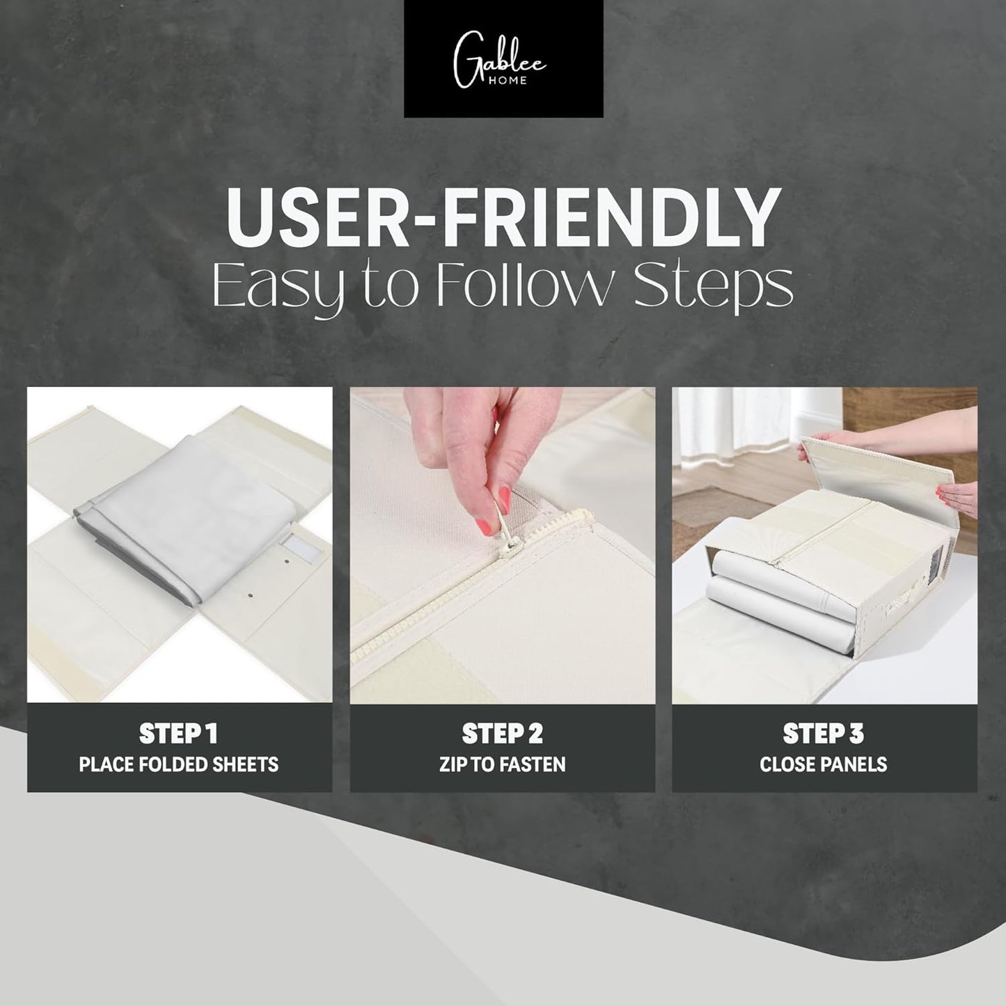 Bed Sheet Organizer Set - 4 Pack Premium Foldable Organizers for Sheets, Comforters, & Linens - Fits Neatly in Closet or Under Bed - Sturdy Oxford Cloth with Premade Labels - Home Storage Solution