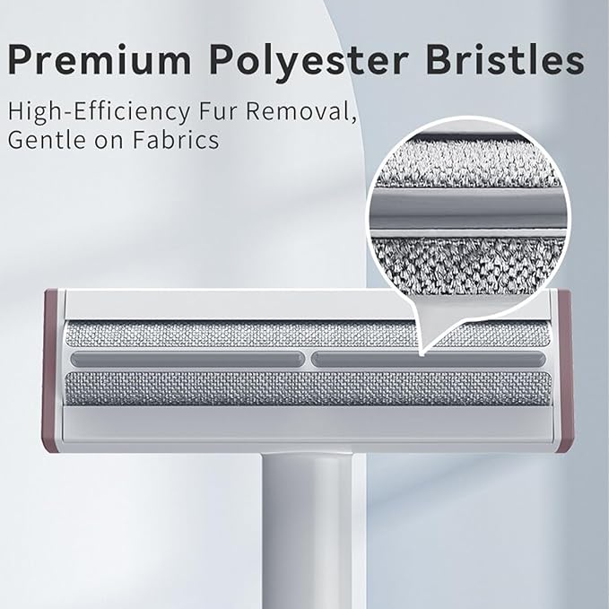 Pet Hair Remover & Lint Roller- Remove Cat/Dog Hair from Car Interiors, Furniture, Couch, Carpet and Bedding - Reusable & Washable Animal Fur Removal Tool for Pet Owners (Brown & White)