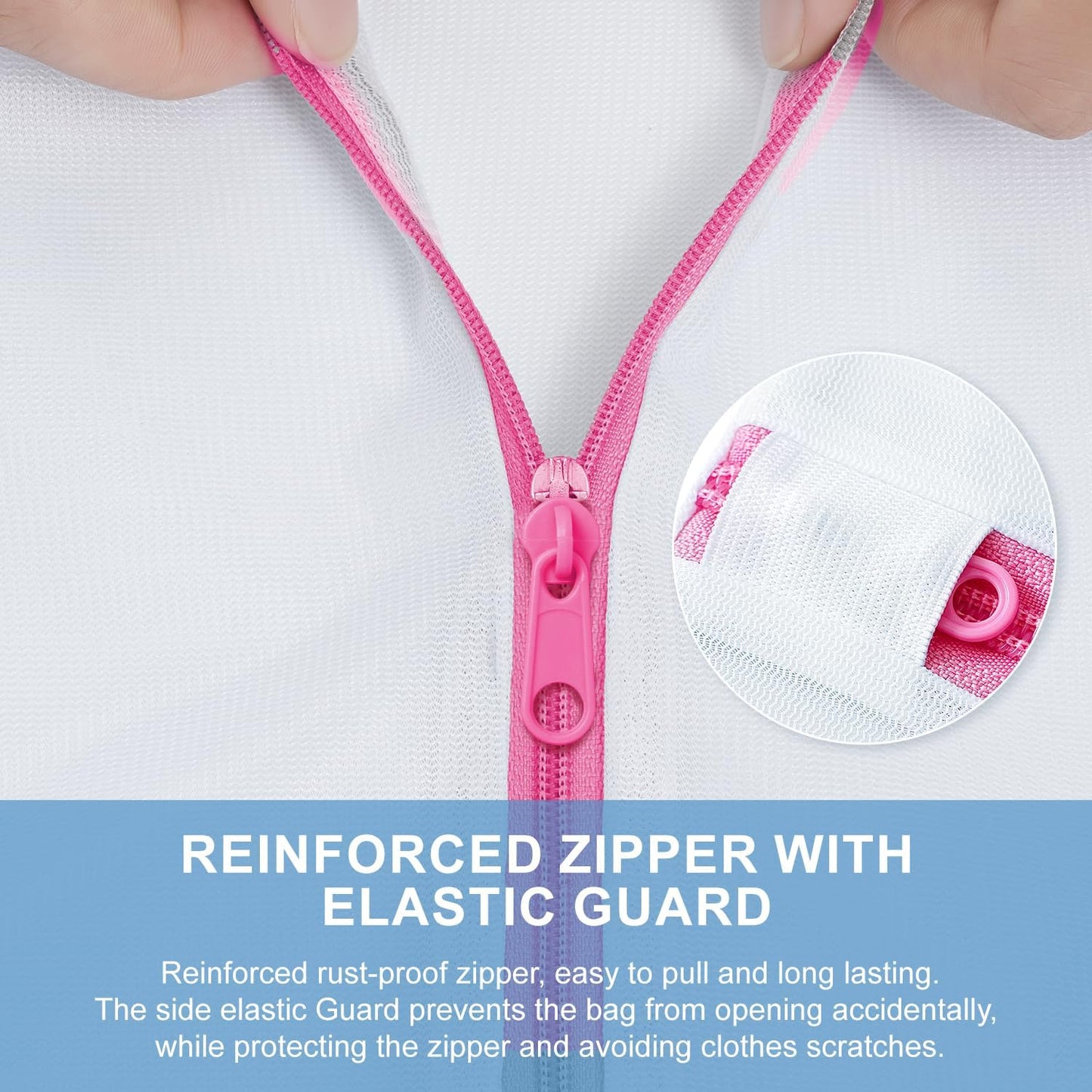 BAGAIL Laundry Bags Mesh Wash Bag for Intimates Lingerie and Delicates, 5Pcs (1XL,2L,2M)