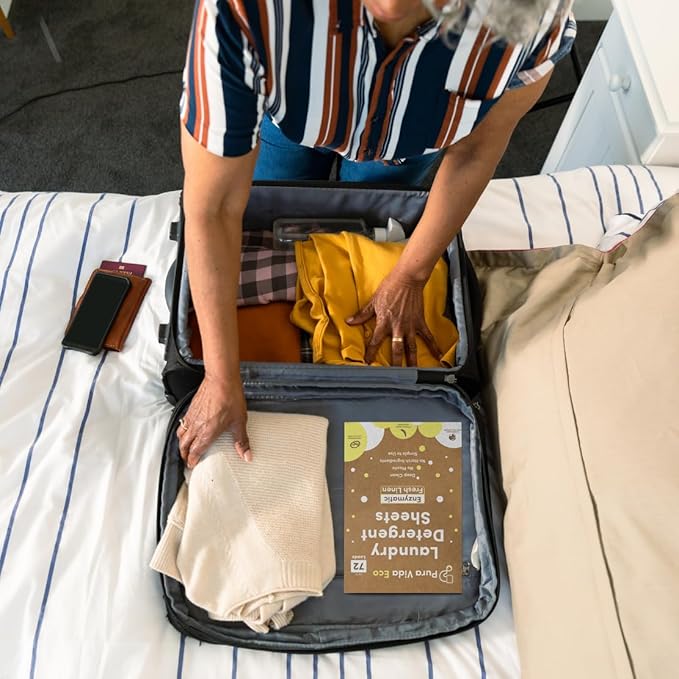 Laundry Detergent Sheets - 36 Sheets (up to 72 Loads) - Fresh Linen Scent - Ideal for Sensitive Skin, Baby Clothes, Travel, & Dorm Living, Eco-Friendly, Plastic-Free Solution