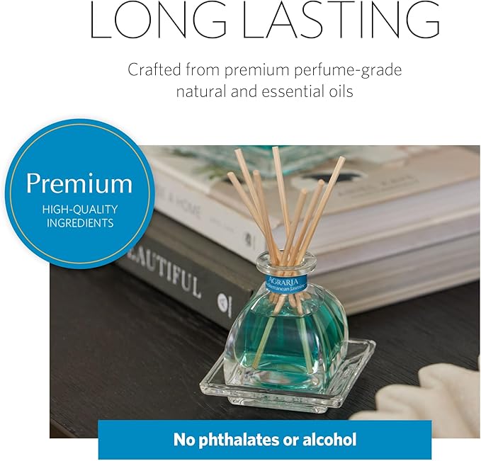 AGRARIA PetiteEssence Flower and Reed Diffuser Set, Hand Crafted Sola Flower Botanical Home Fragrance Set, Scented Oil Gift for All Occasions