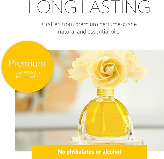 AGRARIA AirEssence & PetiteEssence Flower and Reed Diffuser Set, Luxury Home Fragrance Set, Scented Oil Reed Diffuser Gift for All Occasions