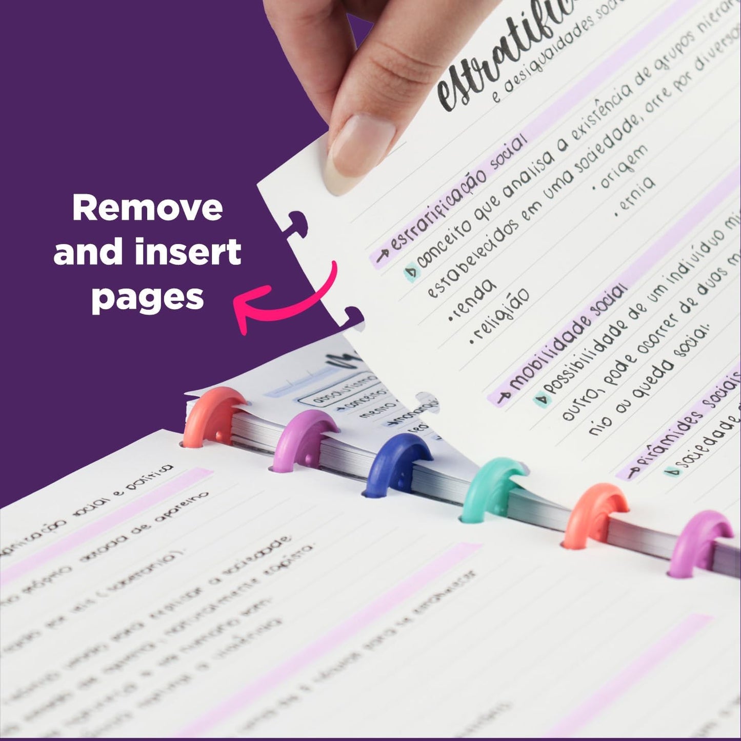 Premium Discbound Notebooks - Plan, Organize, Customize, and Conquer- Discbound Planner with 4 Tab Dividers For Work, School, Journal, or Daily Use - 80 Pages (GOLDEN LOVE, SMALL 5.51 x 7.87 in)