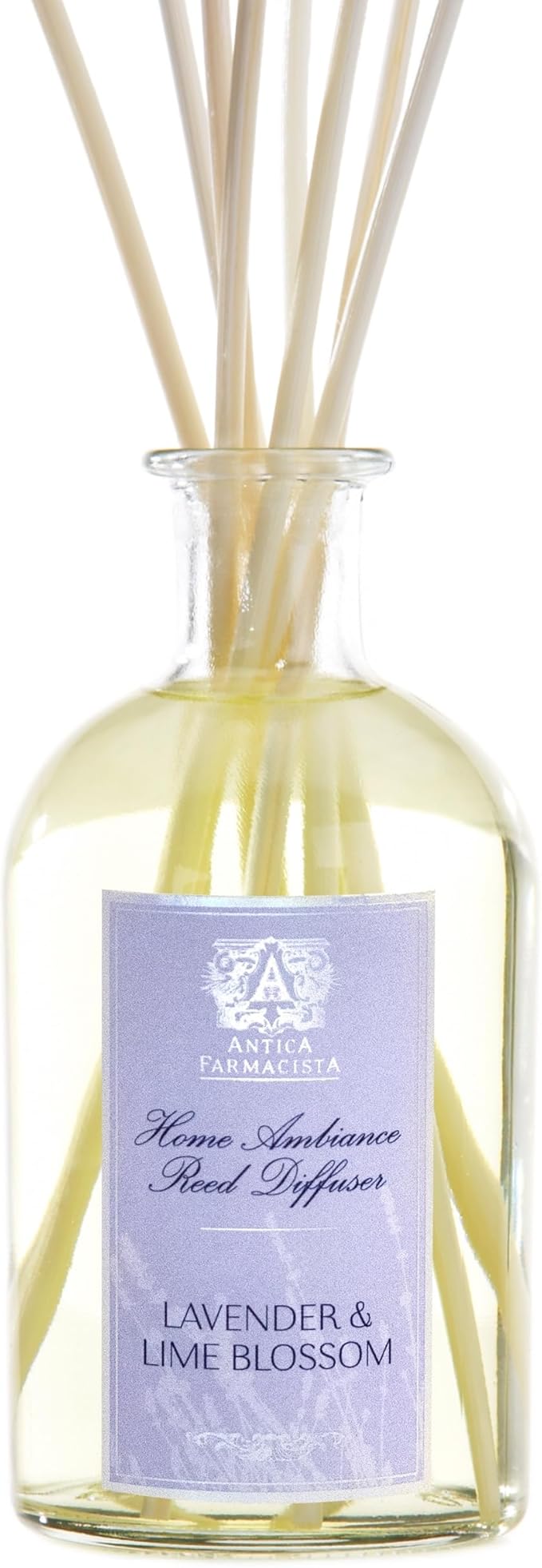 Antica Farmacista Home Ambiance Diffuser - Long-Lasting Reed Scent Diffuser - Luxury Room Freshener Gift - Lavender & Lime Blossom, 8.45 fl oz
