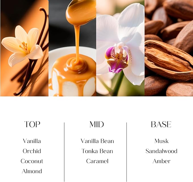 Clesh Reed Diffuser Set, 6.7 oz Vanilla Scented Diffuser with Sticks, Home Fragrance Reed Diffuser for Bathroom Shelf Decor