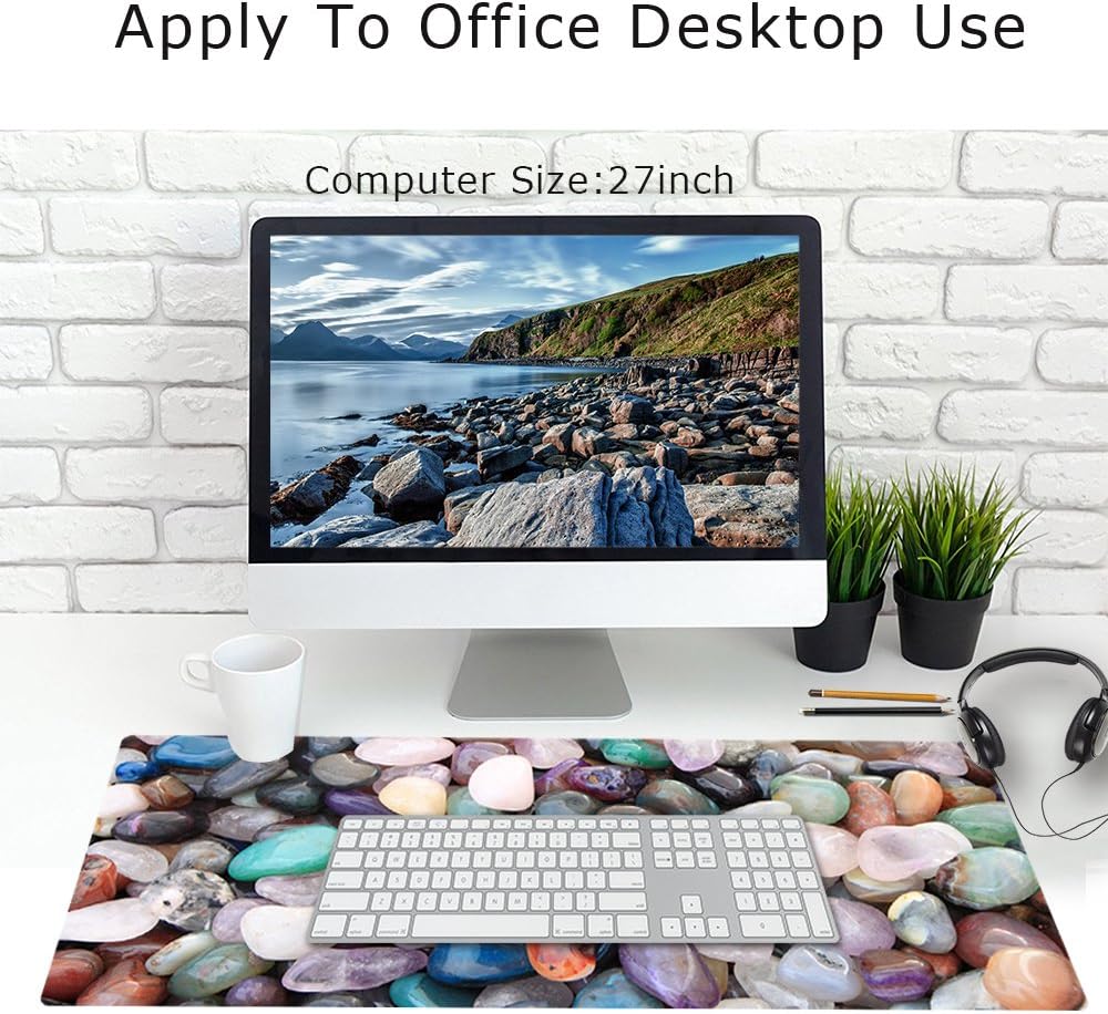 XXL Professional Large Mouse Pad & Computer Game Mouse Mat (35.4x15.7x0.1IN, 90x40 Cobble)