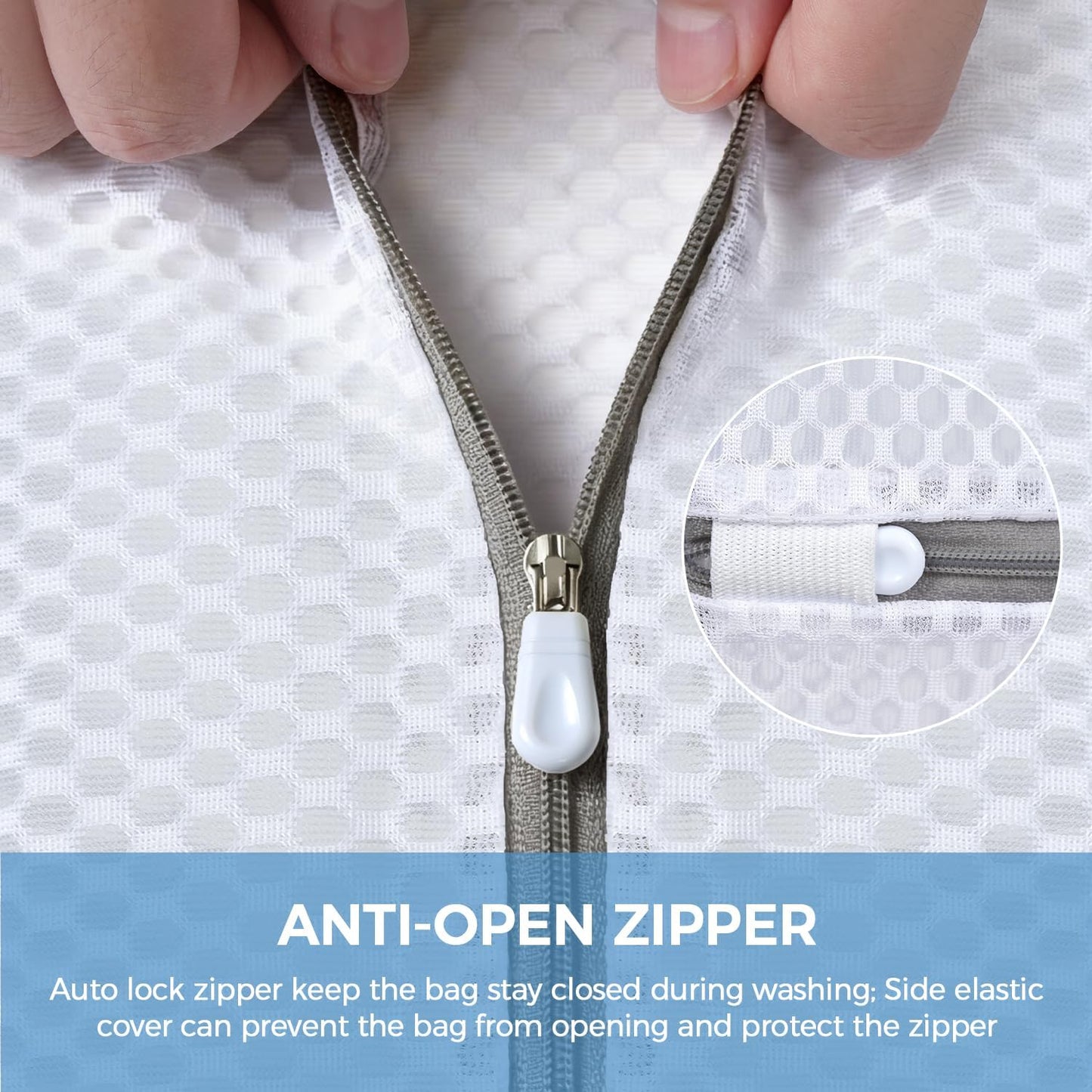 BAGAIL Laundry Bags Mesh Wash Bag for Intimates Lingerie and Delicates,3Pcs(Honeycomb,3M)