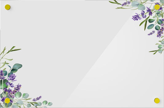 Acrylic Dry Erase Board for Wall with Stylish Border - Shipped Next Day, Made in USA, Non-Magnetic Whiteboard, Wall Mounted Board, Easy to Clean (White - 20x30)