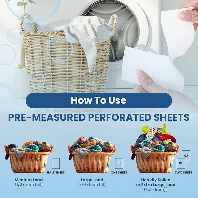 Bundle: Laundry Detergent Sheets & 3-in-1 Laundry Detergent, Fabric Softener, Color Catcher Sheets, Plastic Jug-Free, Easy-to-Use, Eco-Friendly, Laundry Washing Concentrated Liquidless Laundry Soap