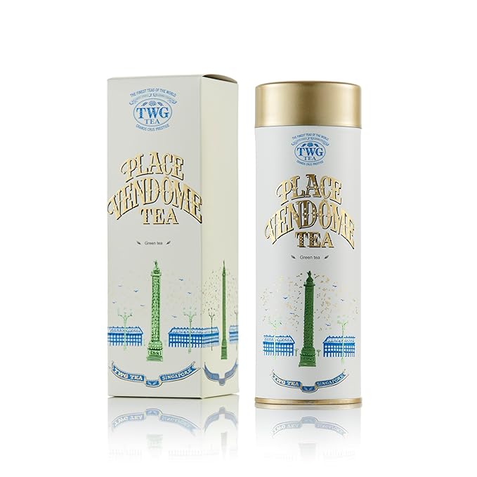 TWG Tea | Place Vendôme Tea | Green Tea | Nuts & Tropical Fruits | Haute Couture Tin, 100g | Gift Set