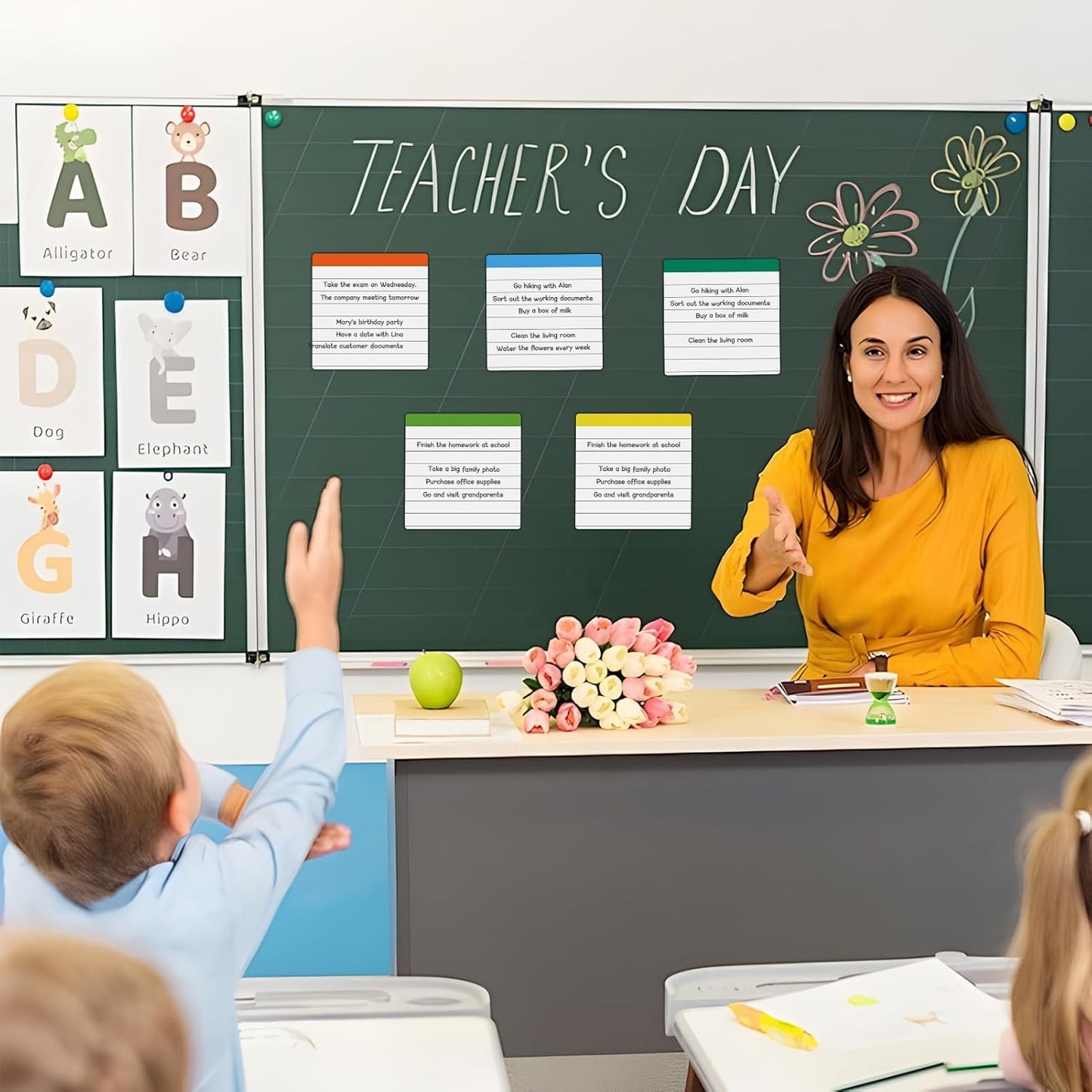 Ruled Lined Magnetic Dry Erase Whiteboard,Small Flexible Magnet Sheet,Sqaure 6X6,Teacher Essentials for Classroom,Help Students Form A Good Handwriting 12 Pieces