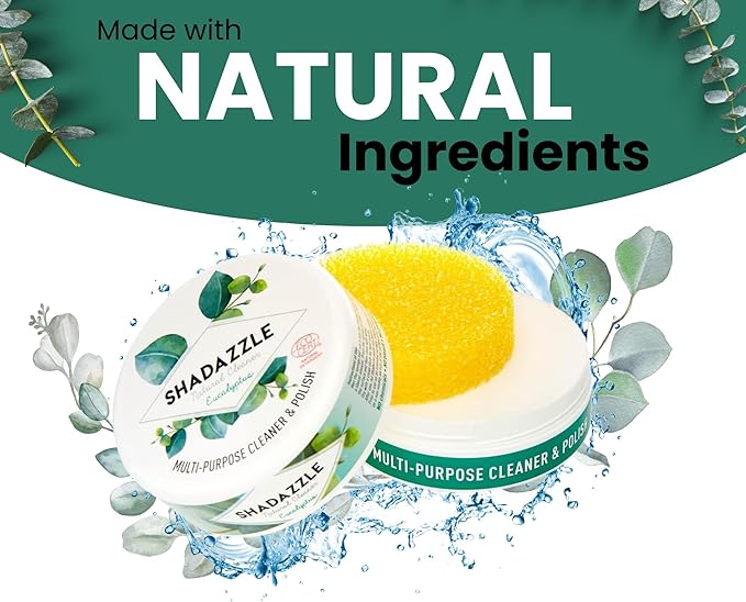 Shadazzle Natural All Purpose Cleaner and Polish – Eco friendly Multi-purpose Cleaning Product (2 Pack, Eucalyptus)