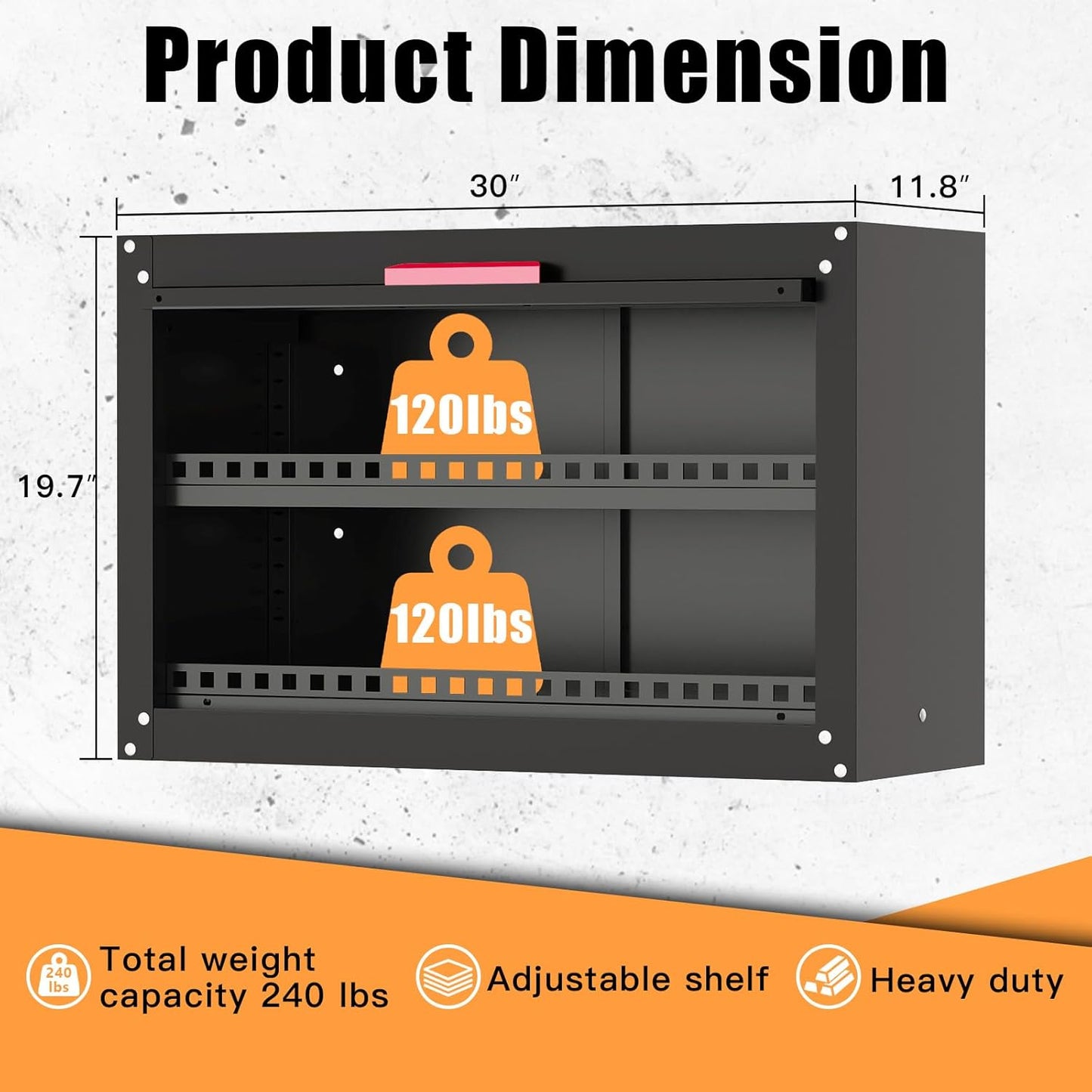 Garage Wall Cabinet,Wall Mounted Metal Storage Cabinets,Up Flip Door Metal Wall Cabinet with Doors and Adjustable Shelves Ideal for Garage, Utility Room and Basement