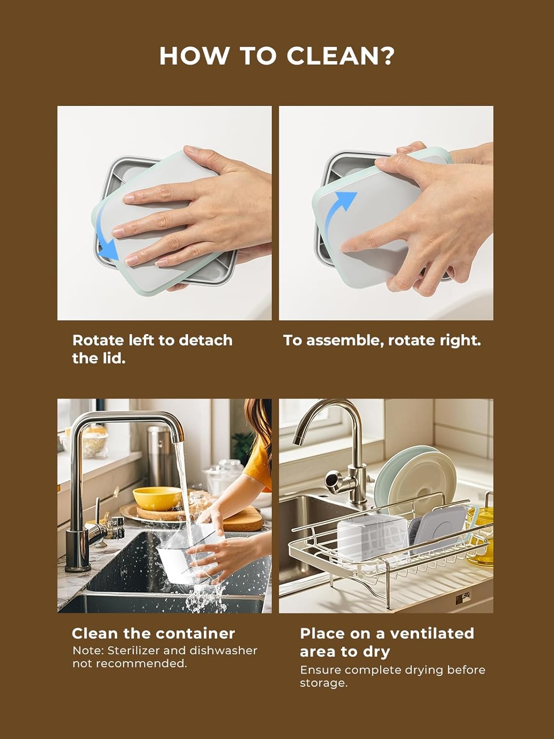 Airtight Pop Food Containers, 2-Piece Leakproof Cereal Containers Pantry Storage Containers with Lids - (2.0 Qt & 0.9 Qt)