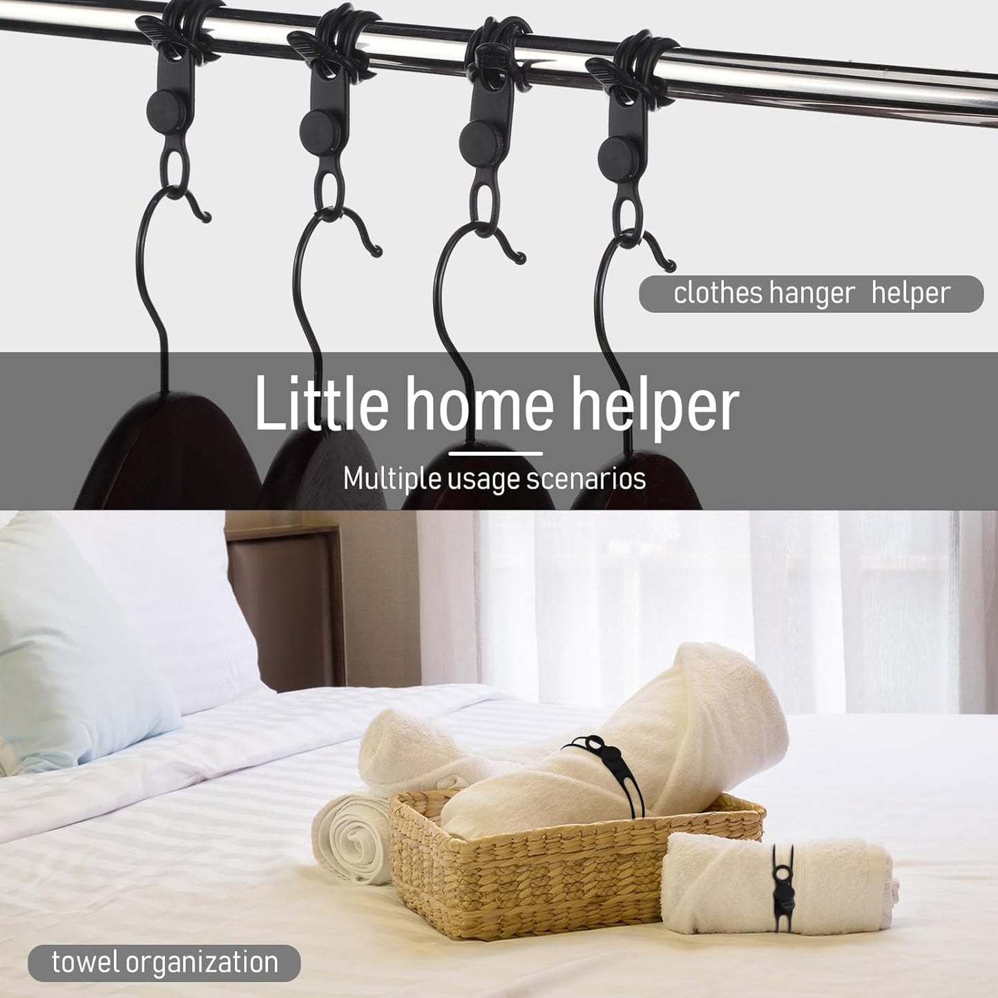 Nuanchu 40 Pcs Silicone Cable Ties Reusable Holder Adjustable Straps Multipurpose Charging Cable Organizer for Fastening Charging Cords Wires(7.1 Inch,Black)