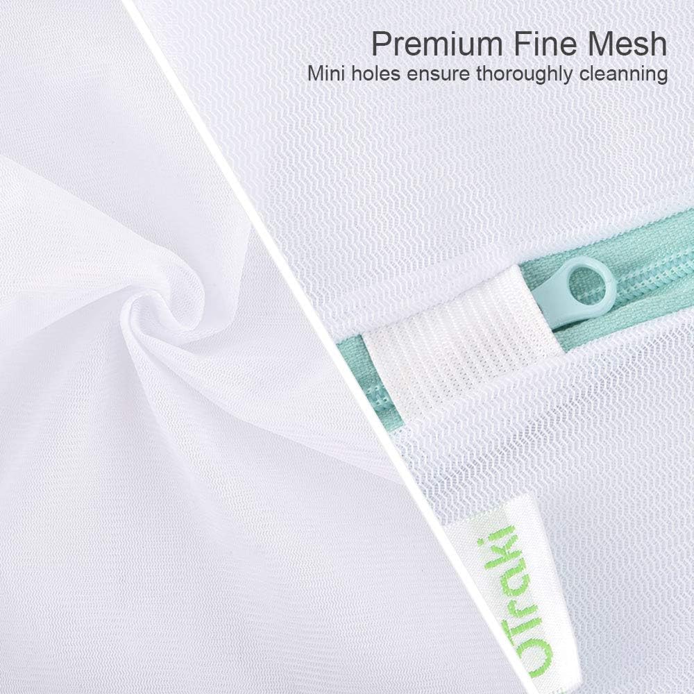 OTraki Mesh Laundry Bag for Delicates 2 Pack Garment Wash Bag 24 x 32 inch Zippered Large Washing Machine Bags for Sweater Dirty Clothes Washer Dryer Net Protector Travel College Dorm Organizer