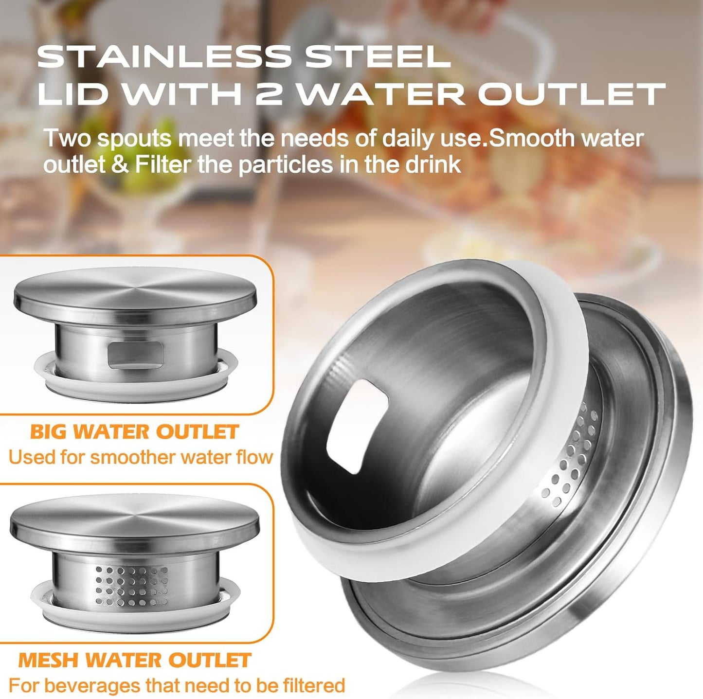 2 Liters/68oz 2 Pack Stripes Glass Pitcher with Lid and Handle for Fridge Door, Aofmee Borosilicate Glass Heat Resistant Dishwasher Safe Iced Tea Jar, Carafe with Scale Line for Hot/Cold Beverage