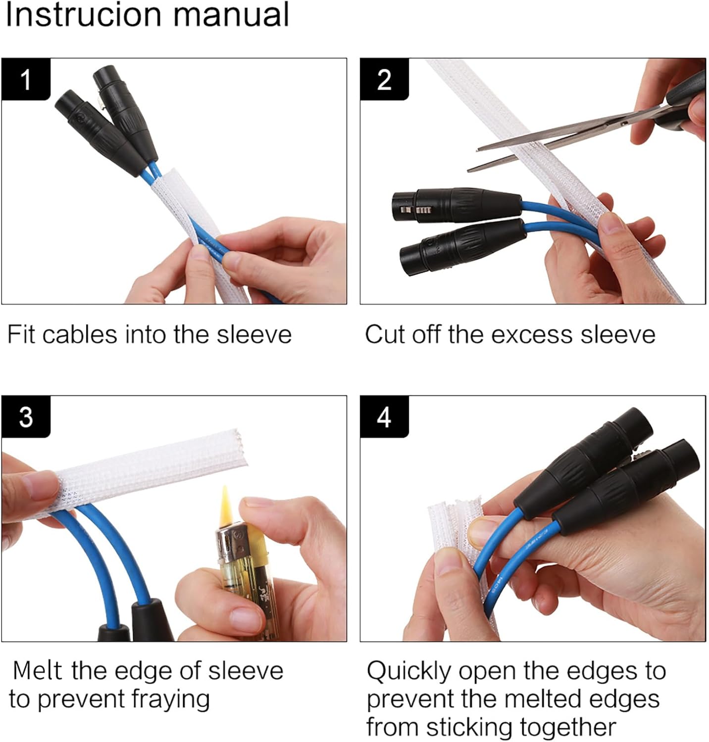 Alex Tech 10ft - 1.25 inch Cord Protector Wire Loom Tubing Cable Sleeve Split Sleeving for USB Cable Power Cord Audio Video Cable - Protect Cat from Chewing Cords - White