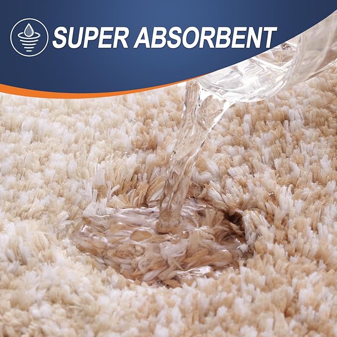 OLANLY Bathroom Runner Rugs 54x24, Extra Soft Absorbent Microfiber Bath Rugs, Rubber Backing, Quick Dry, Machine Washable Bath Mats for Bathroom Floor, Tub and Shower, Home Decor Accessories, Beige