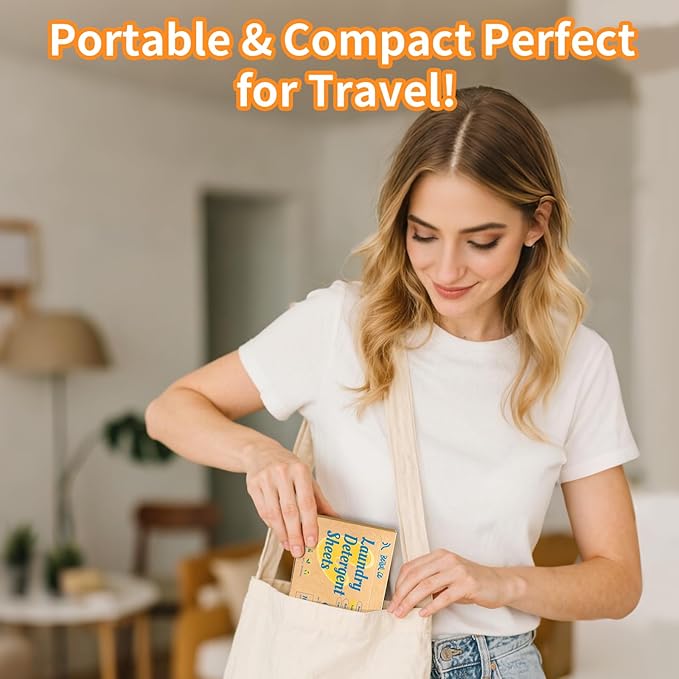 BellaLuce Laundry Detergent Sheets: 1 Home Size (240 Loads, Fresh Linen) & 2 Travel Size (32 Loads, Fresh Linen & Amber Nectar) | Portable for College, Dorm, Hotel, Family