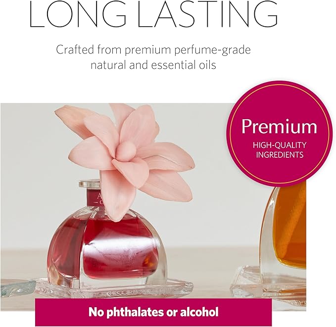 AGRARIA AirEssence & PetiteEssence Flower and Reed Diffuser Set, Luxury Home Fragrance Set, Scented Oil Reed Diffuser Gift for All Occasions