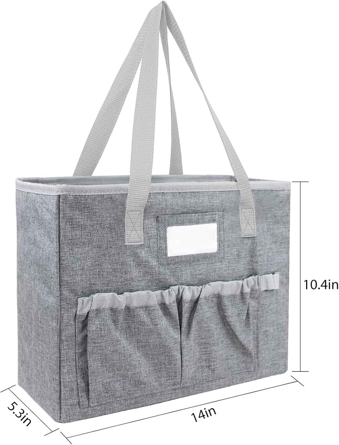 abcxgood Desktop File Organizer Box,Collapsible Hanging Filing Box,Home Office Document Storage Organizer with Front Pocket and Handles, Letter Size Folder.