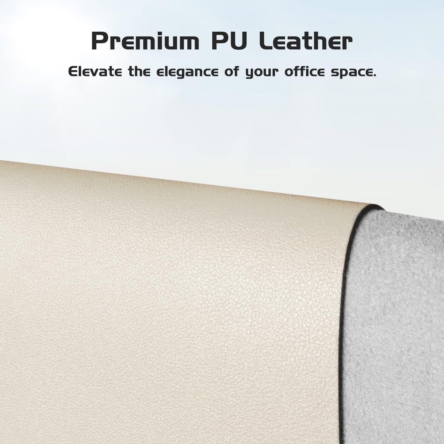 Aothia Leather Desk Pad Protector, Office Desk Mat, Large Mouse Pad, Laptop Desk Pad, Non-Slip PU Leather Desk Blotter, Waterproof Desk Writing Pad for Office and Home (Beige, 47" x 24")