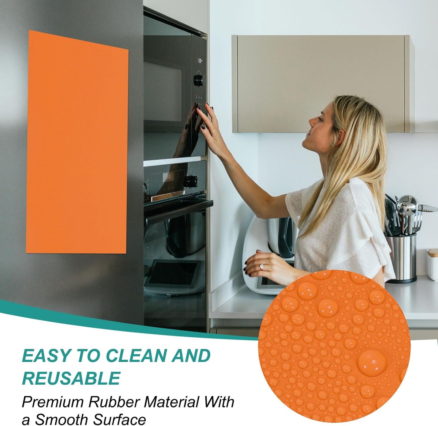 PATIKIL Magnetic Dry Erase Board Sheet for Fridge, 6 Pcs 12 x 8 Inch Erasable Refrigerator Whiteboard for Kitchen for Home Kitchen Organizer Planner Office Storage, Orange (0.6mm)