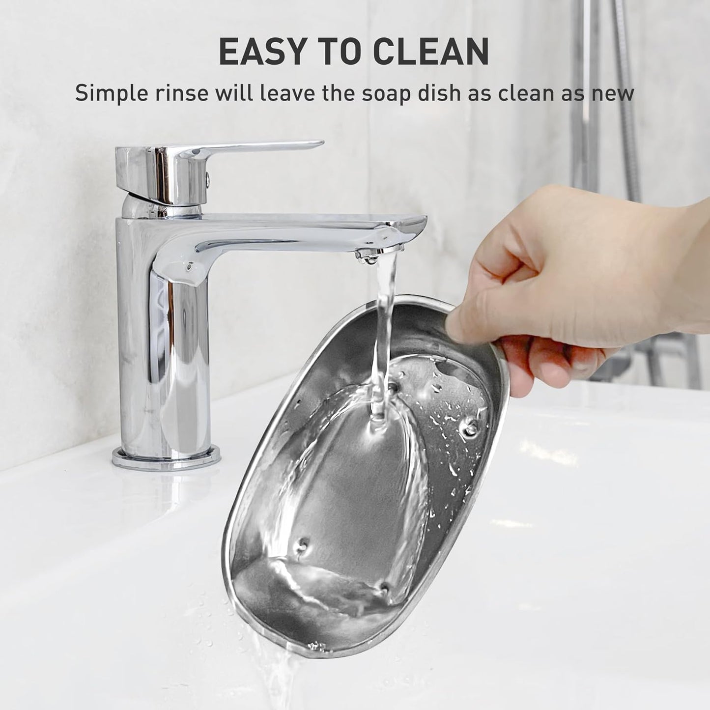 Double Layers Metal Soap Dish,Stainless Steel Soap Holder with Draining Tray for Bathroom Shower, Kitchen Sink, Highly Reliable and Durable