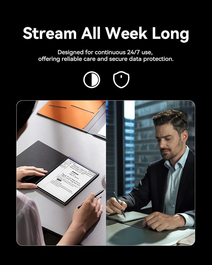 iFLYTEK AINOTE Air 2 Bundle with Black Folio Case, 8.2-inch AI Paper Tablet Writing Tablet, Digital Notebook with Pen, Voice-to-Text Transcription, Multi-Languages Chatgpt Support