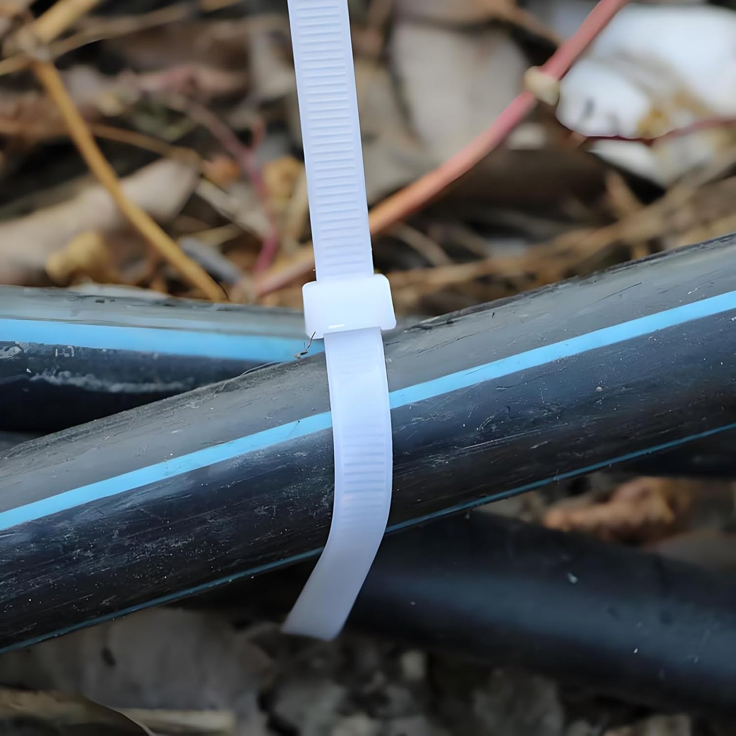 18 Inch White Heavy Duty Cable Ties (50 Pack) - UV Resistant Zip Ties for Indoor & Outdoor Use, 250lb Tensile Strength, Durable and Weatherproof