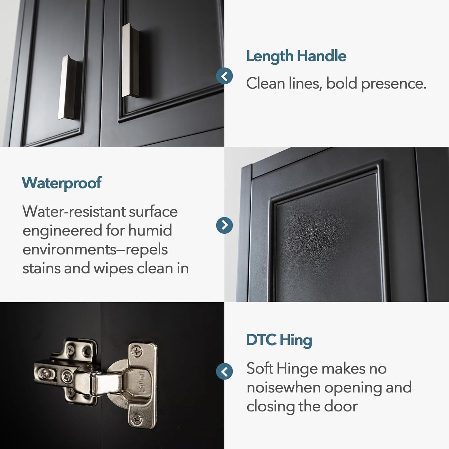 Black Wall Cabinet 23x29 inch for Bathroom Laundry Room Bedroom Kitchen Wood Medicine Cabinet, DIY Lighting, Soft-Close Hinge, 2 Door,Above Toilet Storage