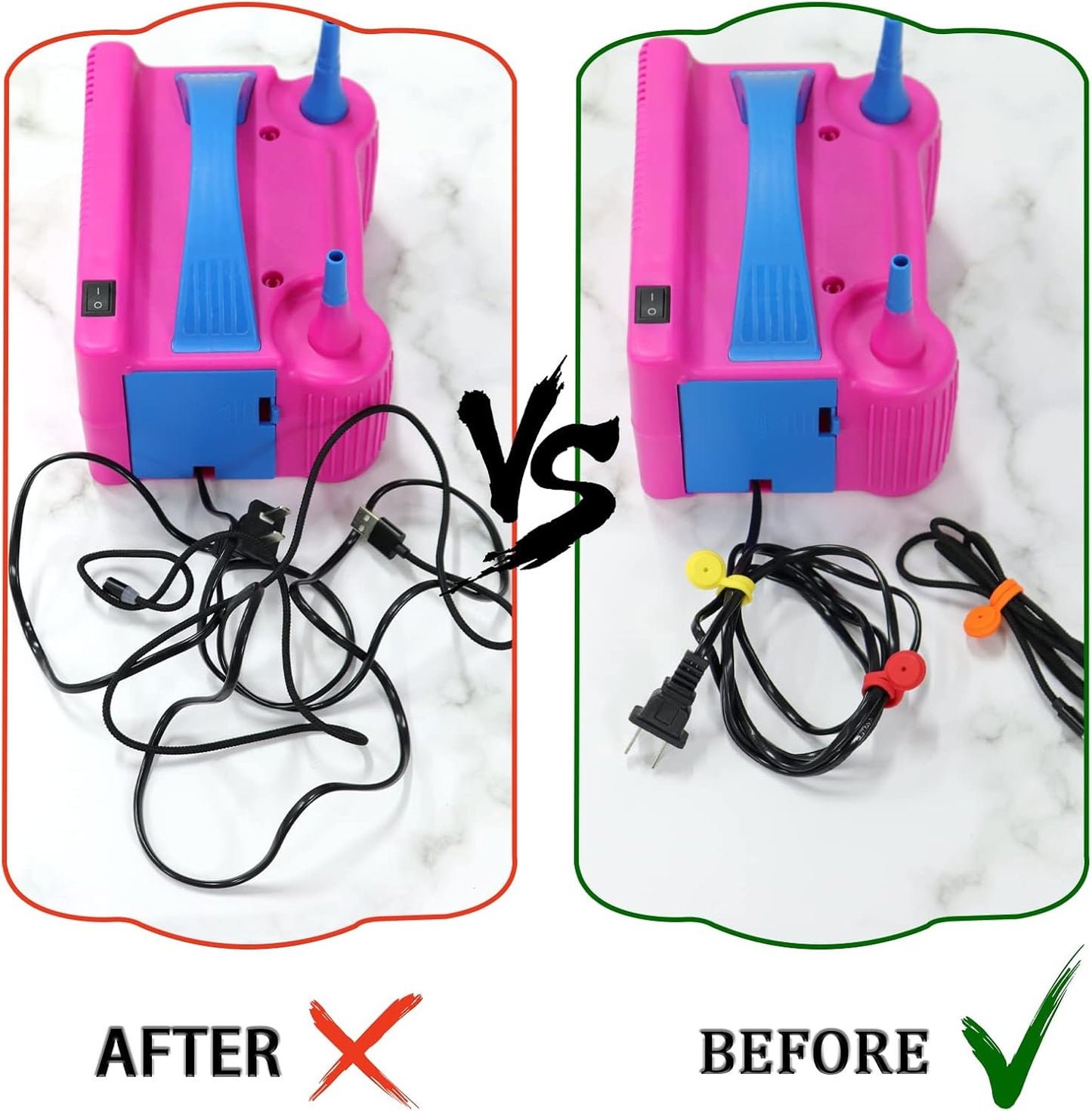 6 Pack Magnetic Cable Clips Cable Organizers,Reusable Silicone Magnetic Cable Ties