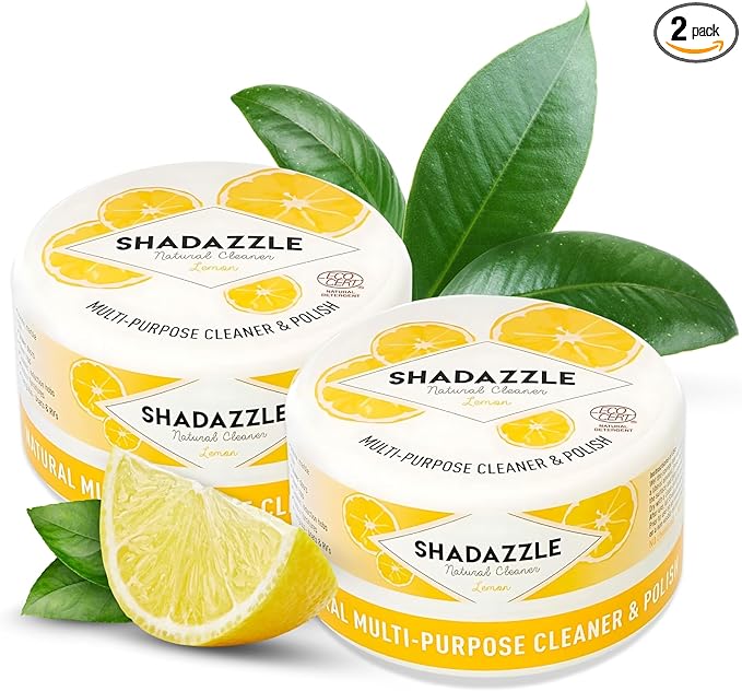 Shadazzle Natural All Purpose Cleaner and Polish – Eco friendly Multi-purpose Cleaning Product (2 Packs, Lemon)