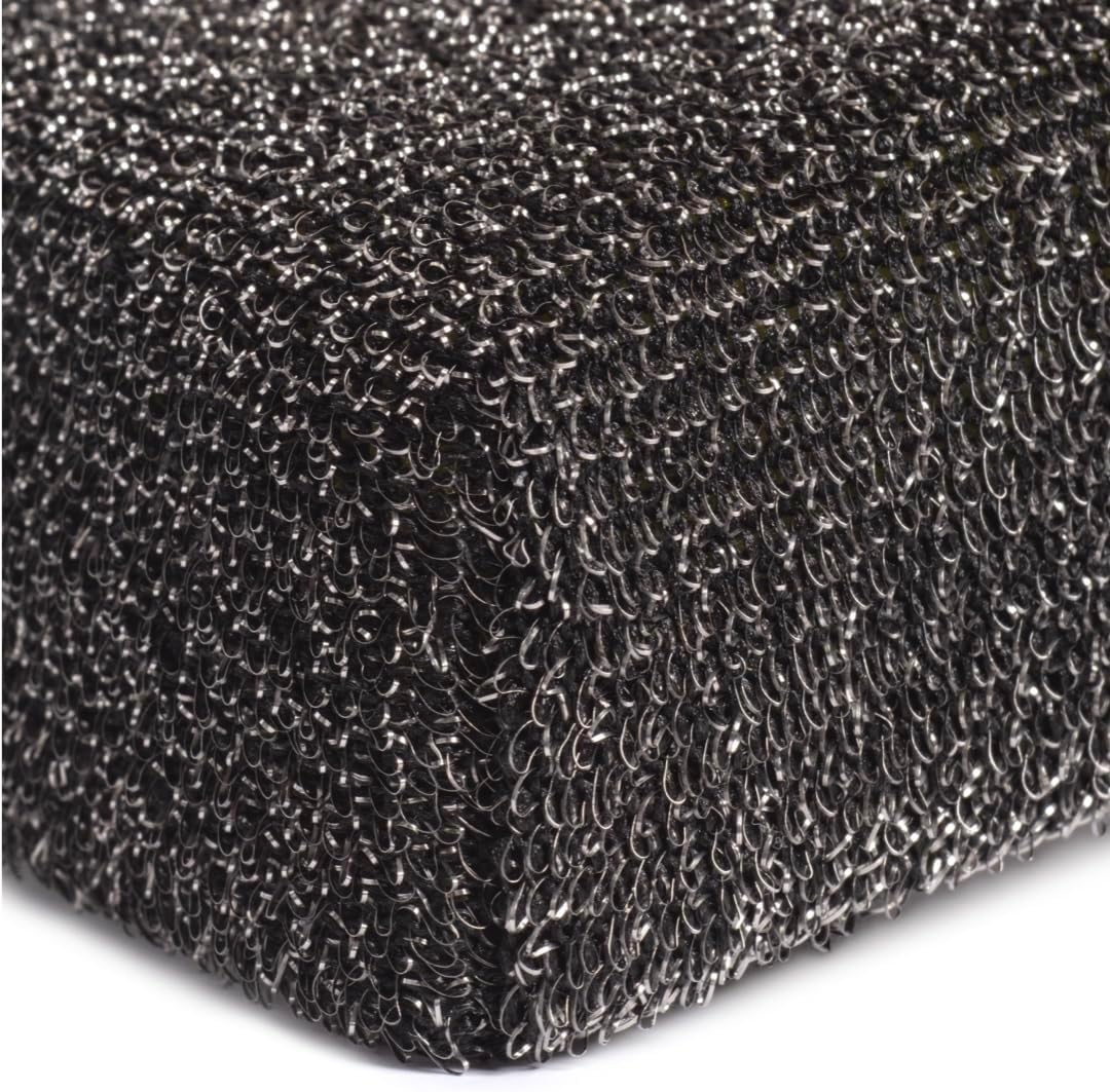 BBQ-AID 2-Pack Bristle Free Grill Brush Replacement Heads, Grill Cleaning Bristle Free Brush - for 2025 Model Brush and Scraper. Stainless Steel Poly Mesh Blend - No Scratch Cleaning for Any Grill