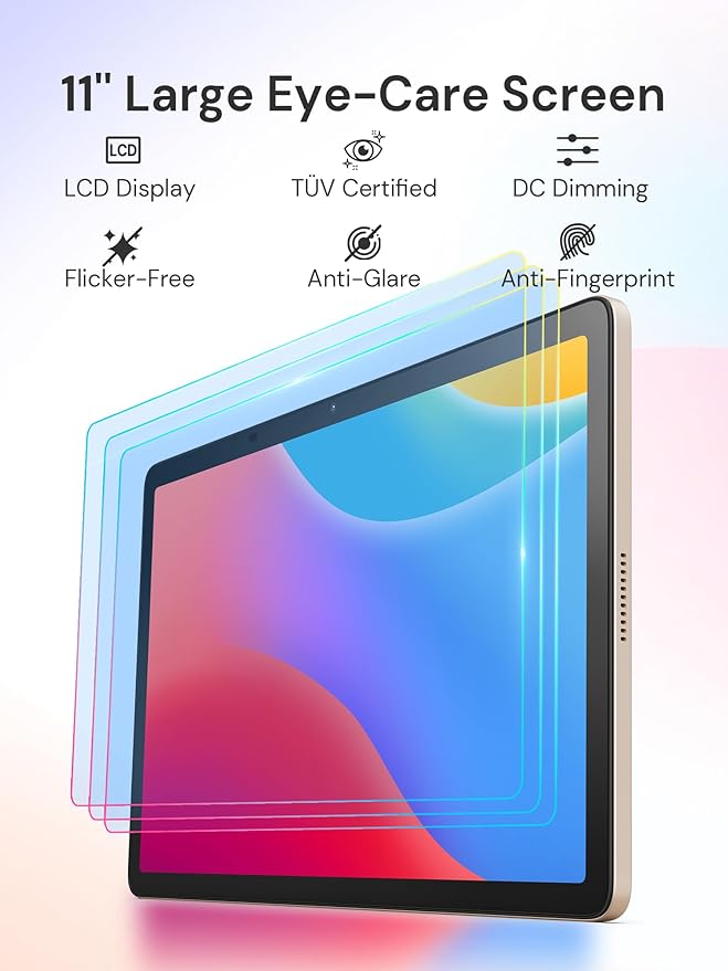 AI Kids Tablet with Parental Control - 50000+ Content AI Tutor Learning Tablet with ELA, Math, ABC, Word, Read, Phonics, STEM for Homeschooler Educational Study for G1 - G6 (TalPad T100, Standard)