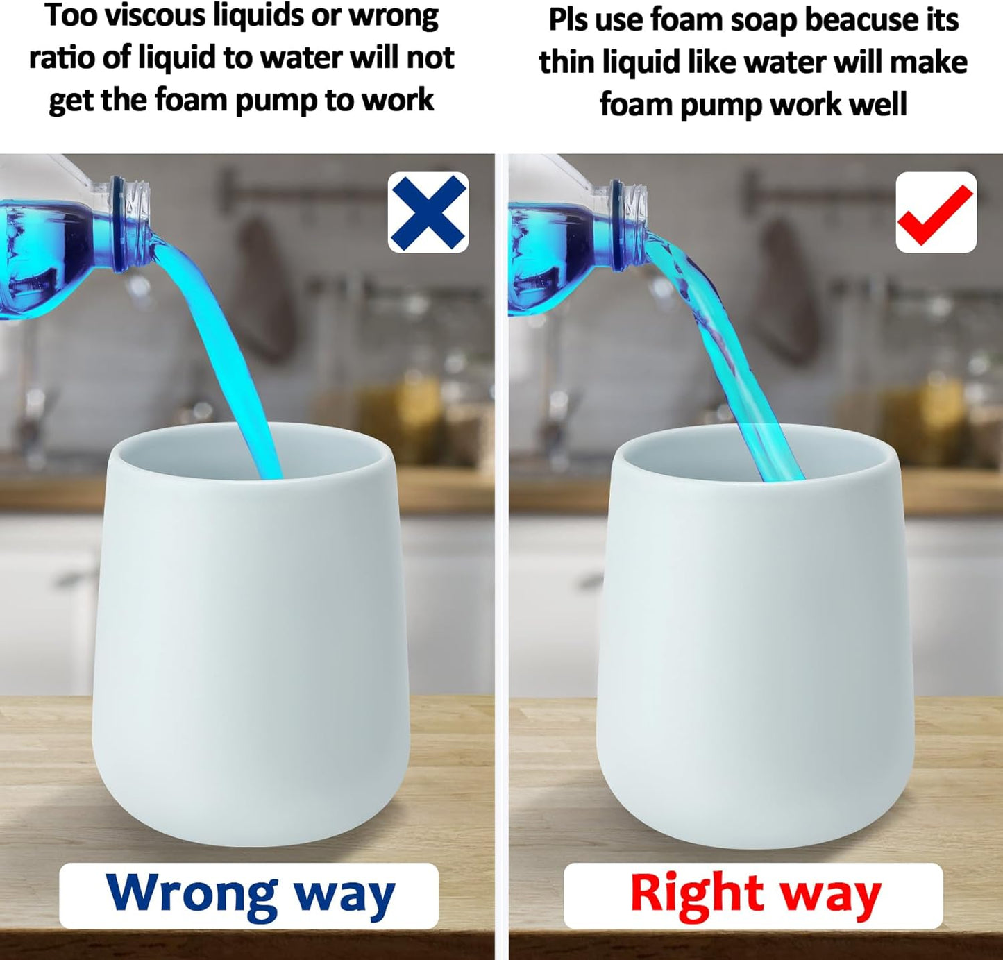 Soap Foaming Dispenser Ceramic with Easy-to-Press Pump Hand Foam Dispenser for Shampoo Bathroom Kitchen 12 oz