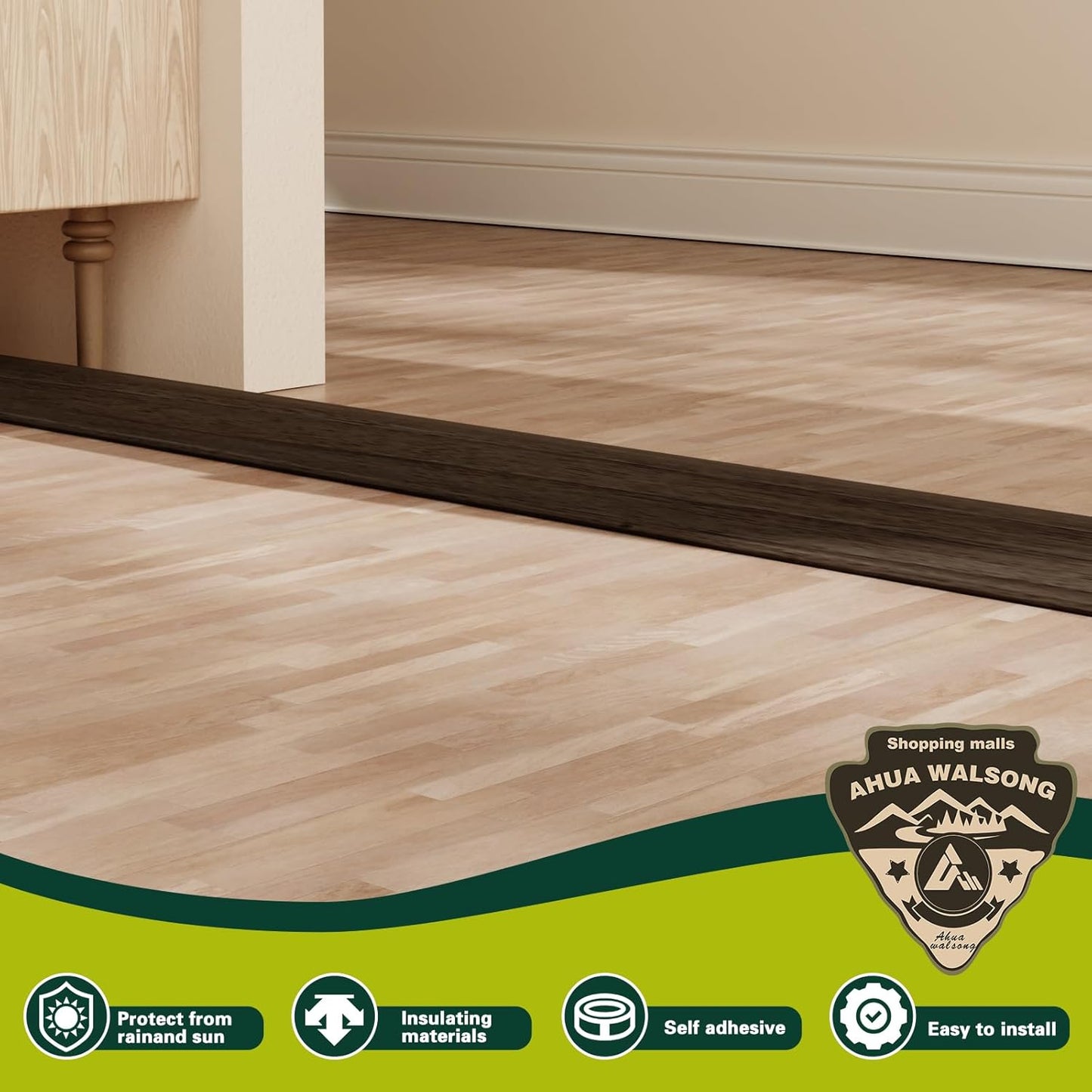 Floor Cord Cover Cable Cavity Self Adhesive Cord Hider Floor, Floor Electric Cord Covers, for Living Rooms, Rooms, Offices Floor Cable Cover - Cord Protector (Black Wood, 1.18" x 3.3')