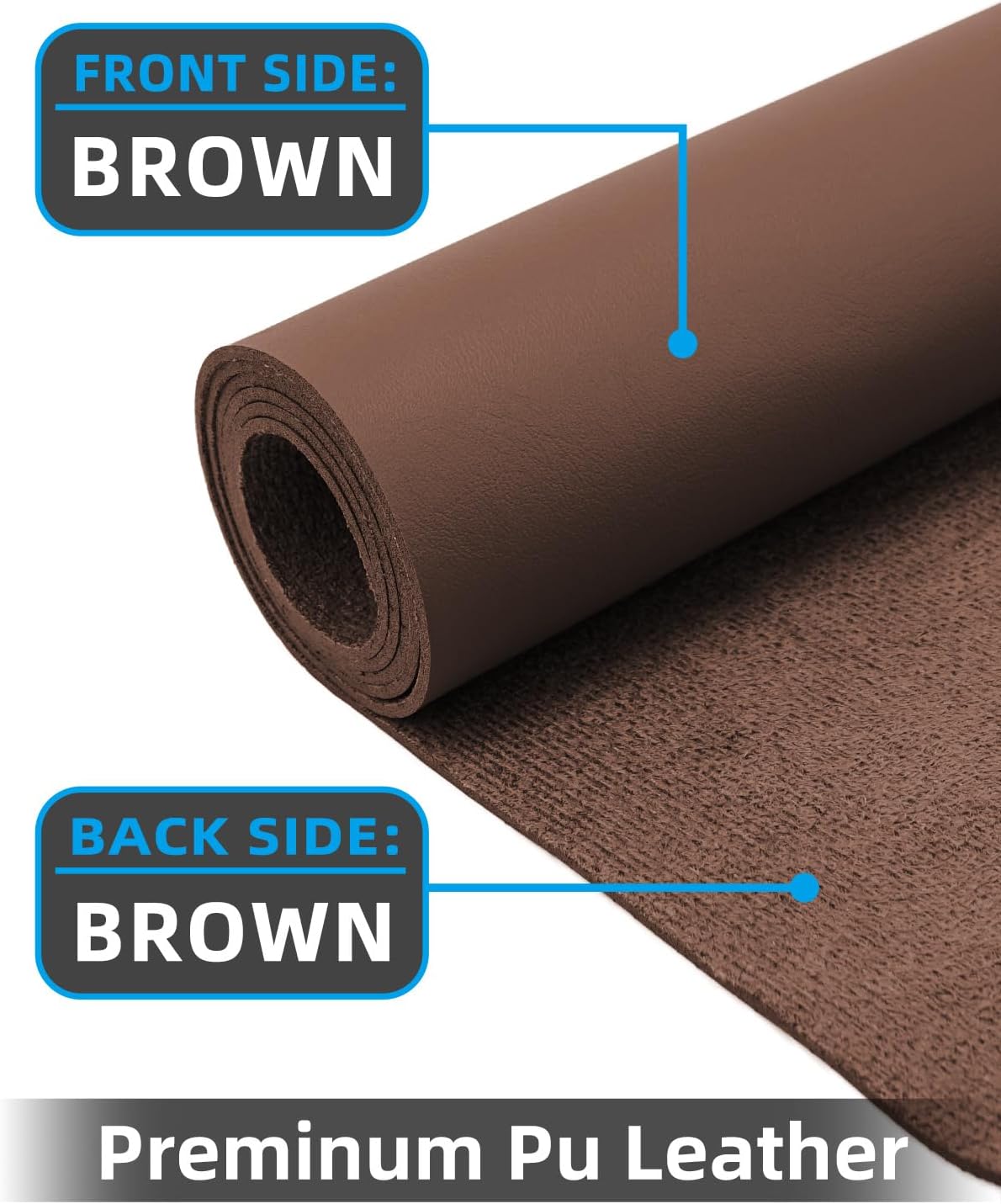 Leather Desk Pad Protector,48"x 17"Desk Mat Large, Mouse Pad, Non-Slip PU Leather Desk Blotter,Waterproof Desk Pad for Office/Home Brown