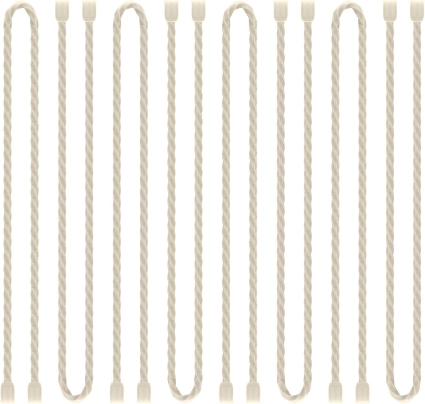 8PCS Silicone Cable Ties 18 Inch Reusable Twist Ties Steel-Core Cable Tie Straps Organizer All Purpose Bendable Cord Tie for Indoor Outdoor Bundling Holding Securing and Wrapping Cables (White)