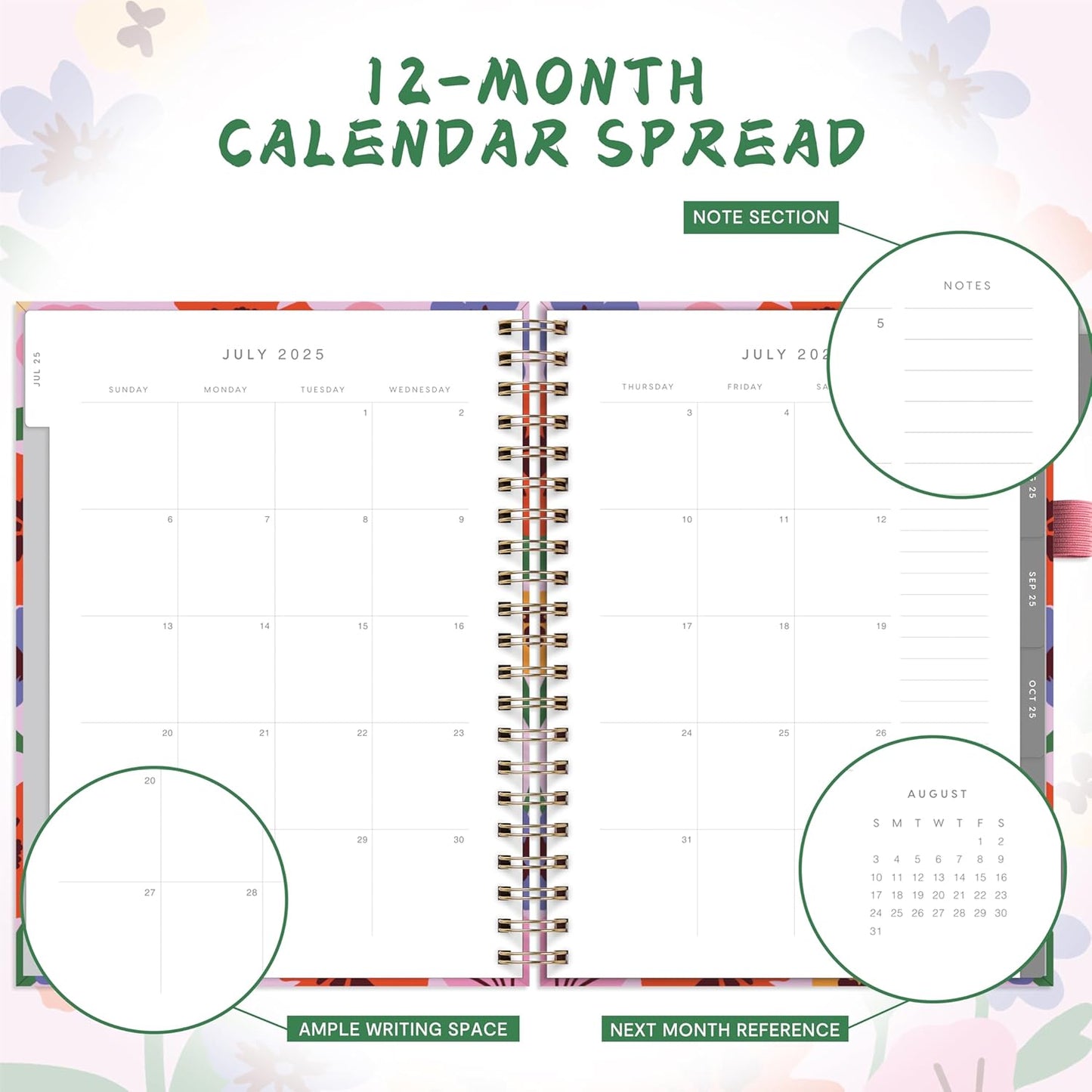 And Per Se Teacher Planner 2025-2026 Academic Year -Teacher Lesson Planner from July 2025 to June 2026, 8.5" x 11", Weekly & Monthly Planning for Teachers with Monthly Tabs, Stickers (Elegant Florals)